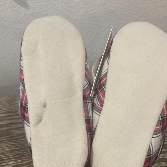 New Janie and Jack Plaid Slippers - Picture 3 of 3